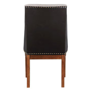 Gilsea - Fabric & Synthetic Leather Side Chair (Set of 2) - Beige & Brown Finish - R&R Furniture Gallery (Fountain Valley, CA)