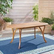 Outdoor Table With Smooth Lines, Slat Top - R&R Furniture Gallery (Fountain Valley, CA)