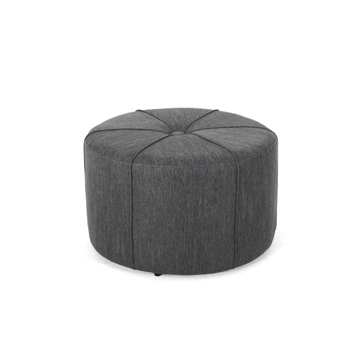 Contemporary Ottoman With Tonal Piping And Button Tuft Design - R&R Furniture Gallery (Fountain Valley, CA)