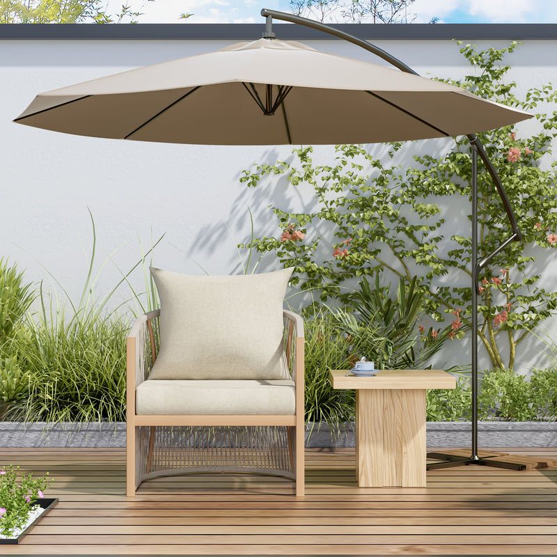 Modern Curved Aluminum Lounge Chair With Stylish Rope Weave Design And Cushioned Comfort For Outdoor - R&R Furniture Gallery (Fountain Valley, CA)