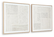 Andorfield - Wall Art Set (Set of 2) - Beige / Black / White - R&R Furniture Gallery (Fountain Valley, CA)