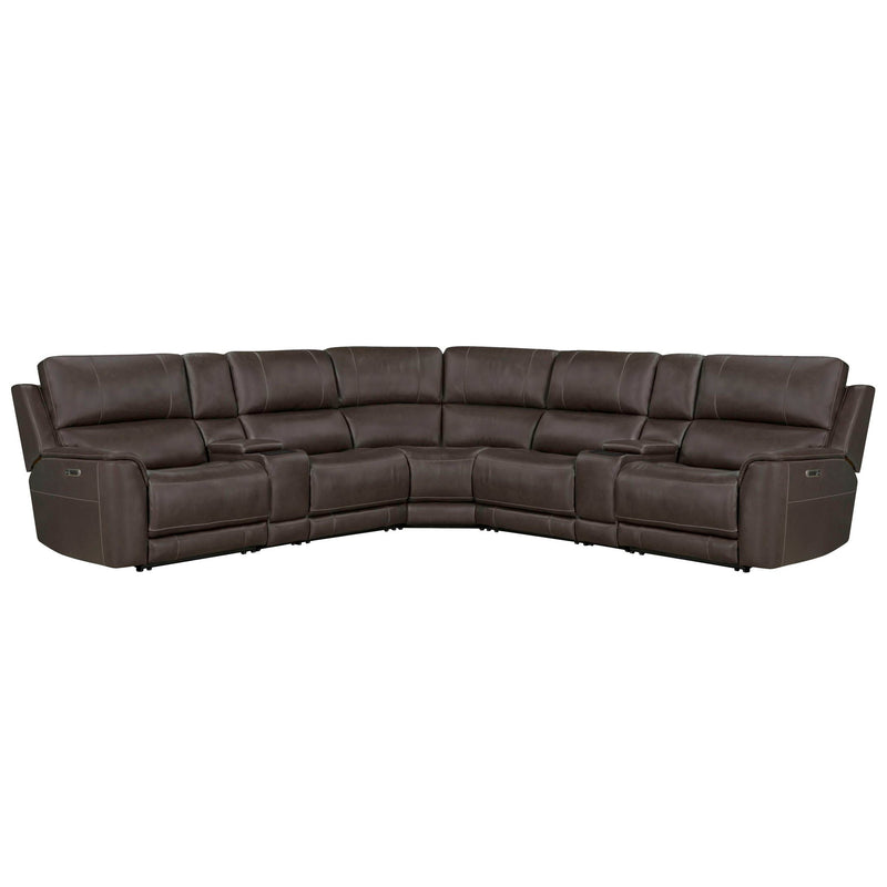 Parker Living Easton power reclining sectional with adjustable headrests, featuring plush upholstery and modern design.