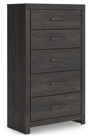 Hollivern - Five Drawer Chest - Dark Gray - R&R Furniture Gallery (Fountain Valley, CA)