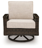 Monterey Point - Swivel Lounge Chair (Set of 2) - Dark Brown - R&R Furniture Gallery (Fountain Valley, CA)