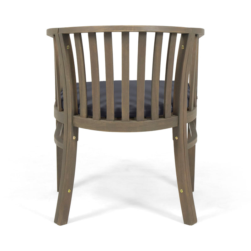 Outdoor Wooden Dining Chairs With Cushions (Set of 2) - R&R Furniture Gallery (Fountain Valley, CA)
