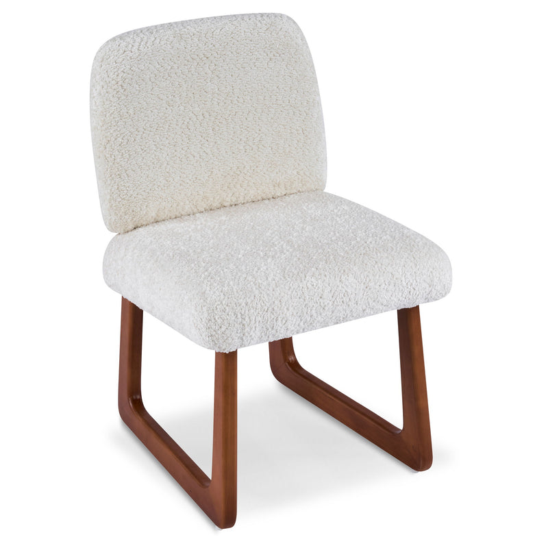 Dining Chair With Curved Legs (Set of 2) - Beige / Brown - R&R Furniture Gallery (Fountain Valley, CA)