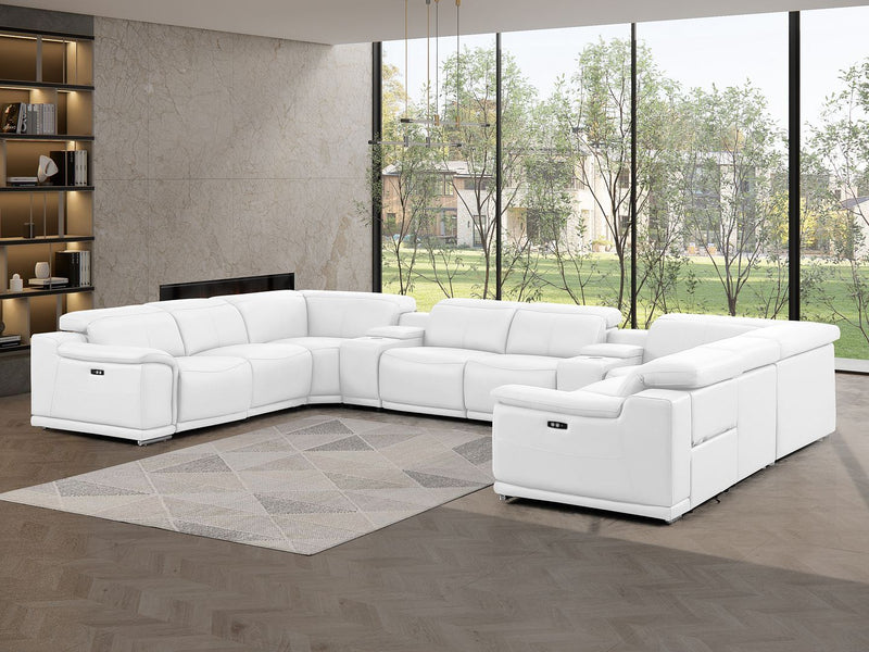2679 - 10-Piece U-Shaped Power Reclining Sectional In Genuine Leather (4 Recliners) - R&R Furniture Gallery (Fountain Valley, CA)