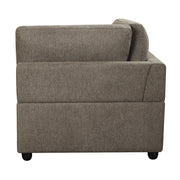 Rylie - Modular Wedge With 3 Pillows - Brown Linen - R&R Furniture Gallery (Fountain Valley, CA)