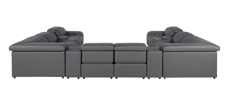 1116 - 12-Piece U-Shaped Sectional Sofa In With 4 Power Recliners & Power Headrests