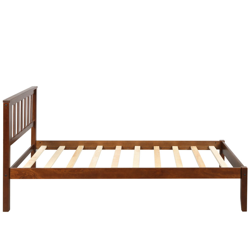 DreamHaus platform bed with headboard, footboard, and slat support shown in a modern bedroom setting.