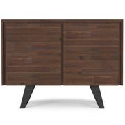 Brown Lowry 2-door sideboard buffet by Simpli-Home with sleek wood finish and spacious storage compartments.