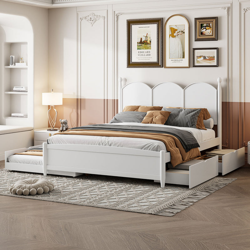 Platform Bed With With 2 Big Drawers And Trundle - R&R Furniture Gallery (Fountain Valley, CA)