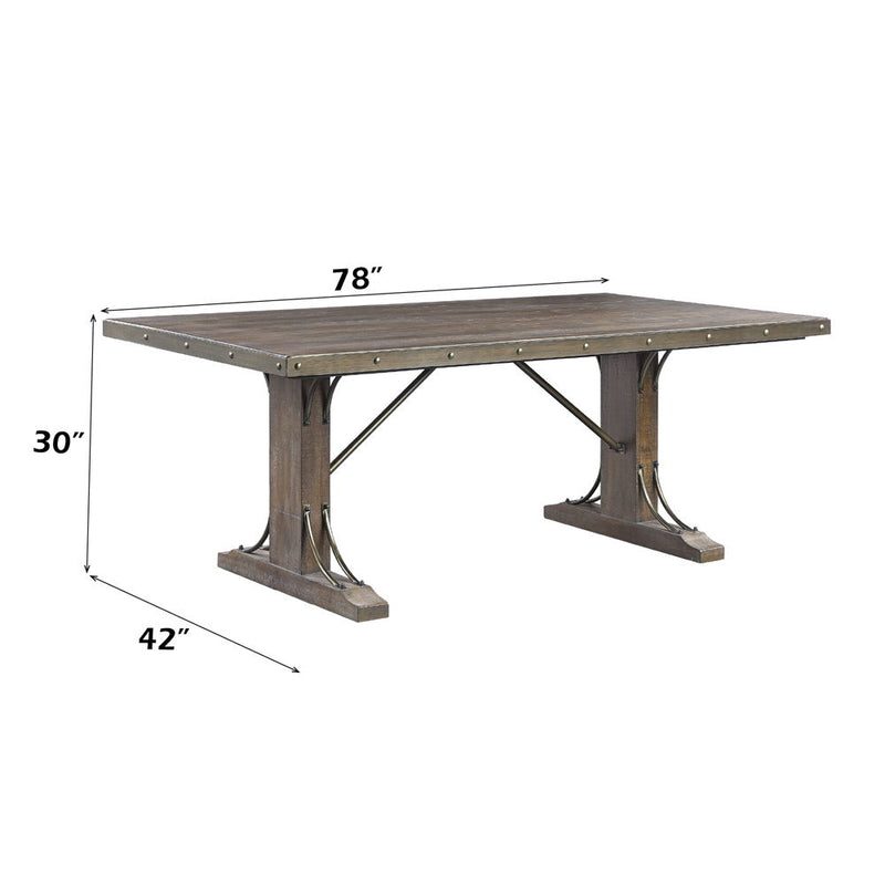 Raphaela - Dining Table - Weathered Cherry - R&R Furniture Gallery (Fountain Valley, CA)