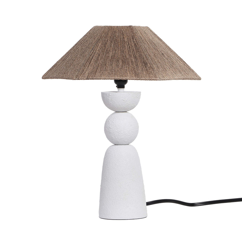 Shabby - Table Lamp - Natural / White - R&R Furniture Gallery (Fountain Valley, CA)