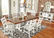 Valebeck - Rectangular Dining Room Table - White / Brown - R&R Furniture Gallery (Fountain Valley, CA)