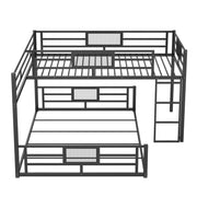 L-shaped Dreamland bunk bed with safety features, sturdy wood frame, and space-saving design for children's bedroom.