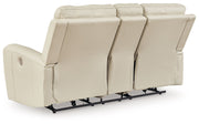 Dahlmoore - Dbl Power Reclining Loveseat With Console - Almond - R&R Furniture Gallery (Fountain Valley, CA)