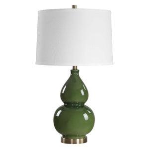 Ceramic Table Lamp - Dark Green