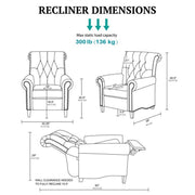 Aidan - Push Back Recliner Chair With Tufted Back And Nailhead Trim - Cream - R&R Furniture Gallery (Fountain Valley, CA)