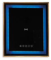 Rexwell - Accent Table With Speaker - Black / Gold Finish - R&R Furniture Gallery (Fountain Valley, CA)
