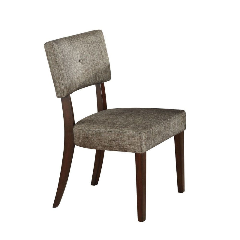 Drake - Side Chair (Set of 2) - Gray Fabric & Espresso - R&R Furniture Gallery (Fountain Valley, CA)