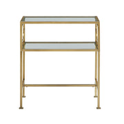 Grifton - Rectangular Glass Accent Table - Antique Gold - R&R Furniture Gallery (Fountain Valley, CA)