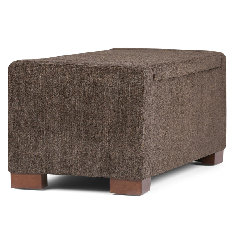 Bretton - Lift Top Storage Ottoman - Deep Umber Brown - R&R Furniture Gallery (Fountain Valley, CA)