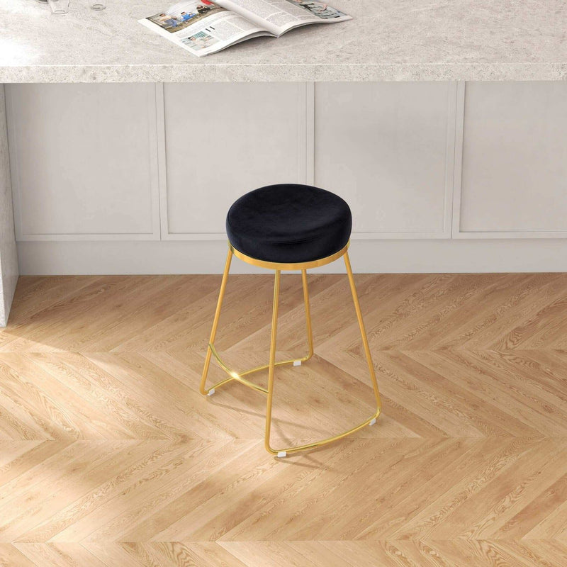 Jane - 26" Mid-Century Modern Luxury Upholstered Stool - R&R Furniture Gallery (Fountain Valley, CA)