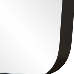 Caspian - Curved Black Dressing Mirror