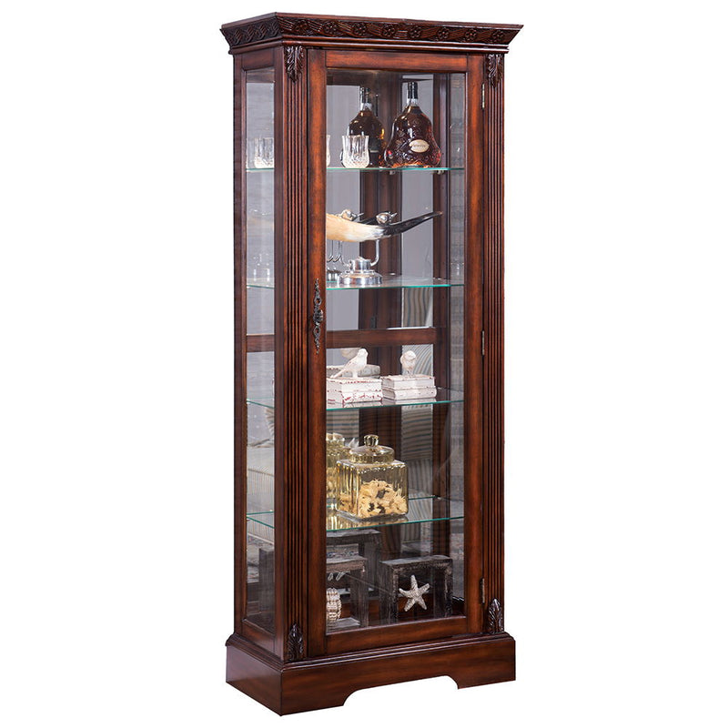 Addy - Curio Cabinet - Cherry - R&R Furniture Gallery (Fountain Valley, CA)