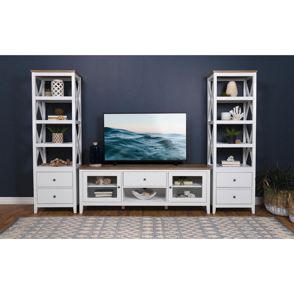 Evanston - 2 Door Stand - White