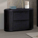 2 Drawer Nightstand w/ USB A-C, Black - FM73000BK-N1