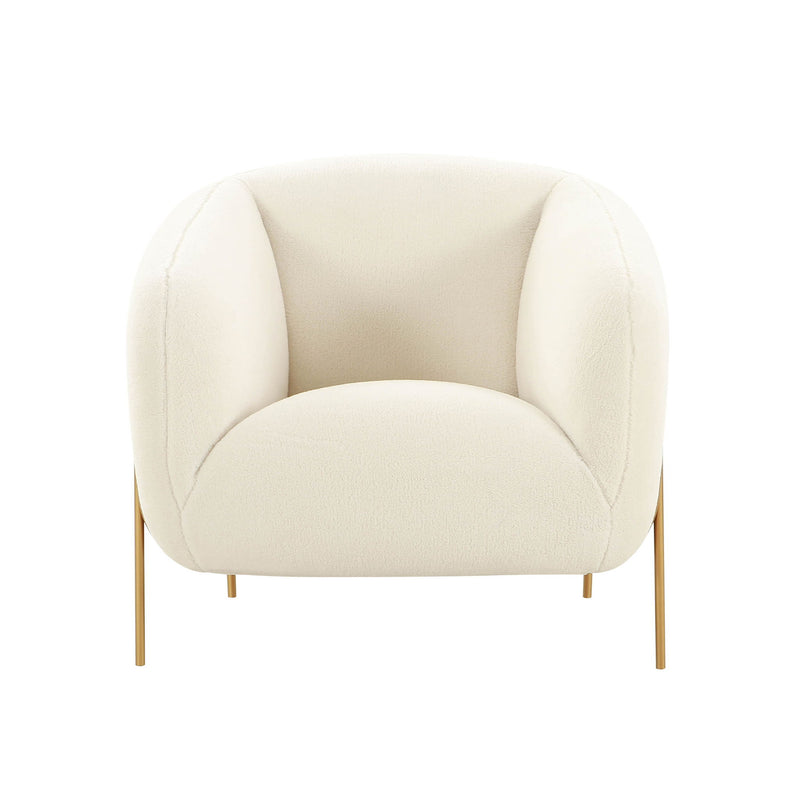 Kandra - Shearling Accent Chair - Cream - R&R Furniture Gallery (Fountain Valley, CA)