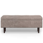 Shay - Large Square Coffee Table Storage Ottoman Mid-Century Style - R&R Furniture Gallery (Fountain Valley, CA)