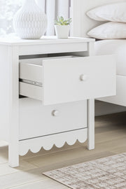 Hallityn - Two Drawer Night Stand - White - R&R Furniture Gallery (Fountain Valley, CA)
