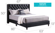 Upholstered Nailhead Trim Chic Bed - R&R Furniture Gallery (Fountain Valley, CA)
