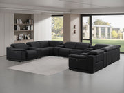 2679 - 12-Piece U-Shaped Power Reclining Sectional In Genuine Leather (4 Recliners) - R&R Furniture Gallery (Fountain Valley, CA)