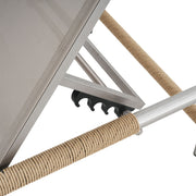 Hargrove - Outdoor Patio Aluminun Chaise Lounge, Outdoor Mesh Seat - Natural / Silver - R&R Furniture Gallery (Fountain Valley, CA)