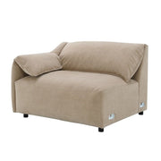 Veata - Sectional Sofa - Light Brown Suede - R&R Furniture Gallery (Fountain Valley, CA)