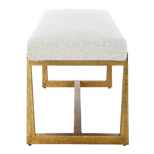 Midas - Bench - Antique Gold & White
