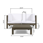 Oana - 3 Piece Love Seat Set With Coffee Table - R&R Furniture Gallery (Fountain Valley, CA)