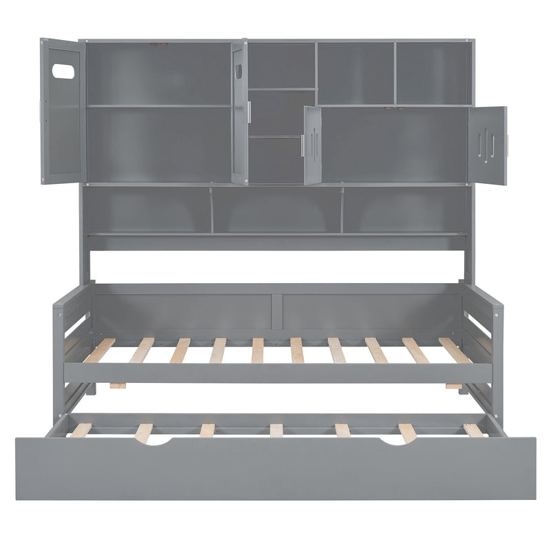 Daybed With All-In-One Cabinet And Shelf - R&R Furniture Gallery (Fountain Valley, CA)