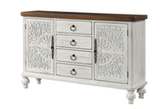 Vermont - Console Cabinet - Antique White - R&R Furniture Gallery (Fountain Valley, CA)