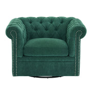 Chesterfield Style Swivel Club Chair With Button Tufted - R&R Furniture Gallery (Fountain Valley, CA)