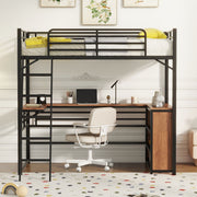 Loft Bed & 3 Layers Of Shelves And L-Shaped Desk - R&R Furniture Gallery (Fountain Valley, CA)