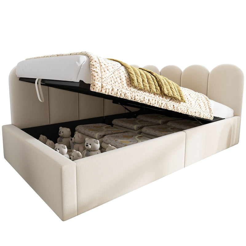 Upholstered Daybed With Metal Slatted Base - R&R Furniture Gallery (Fountain Valley, CA)