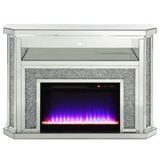 Noralie - 51" Fireplace With LED - Mirrored & Faux Diamonds - R&R Furniture Gallery (Fountain Valley, CA)