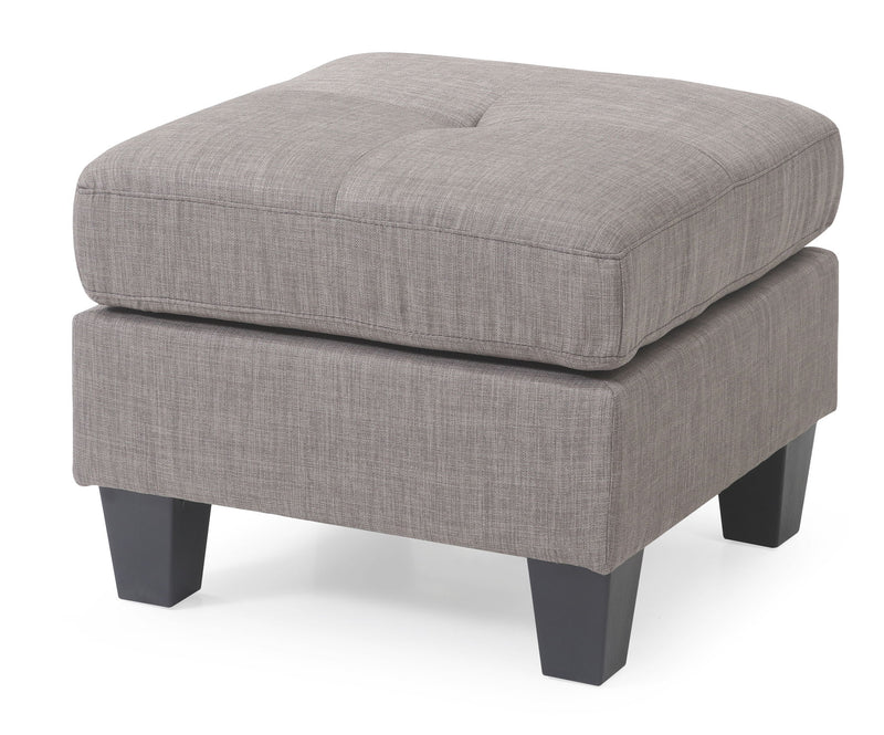 Upholstered casual ottoman by Glory Furniture featuring a stylish, plush design for modern living spaces.