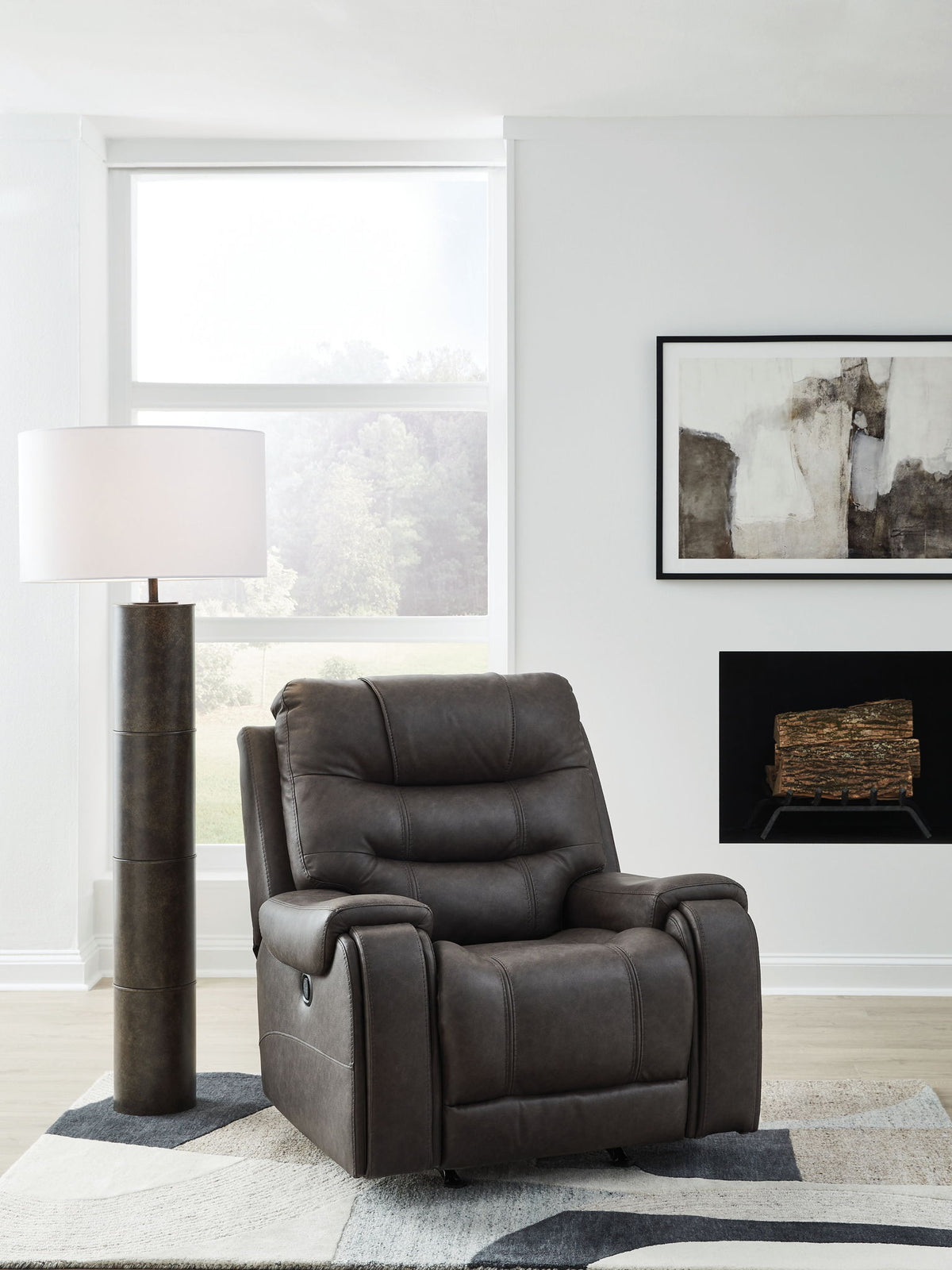 Femley - Rocker Recliner - Smoke - R&R Furniture Gallery (Fountain Valley, CA)