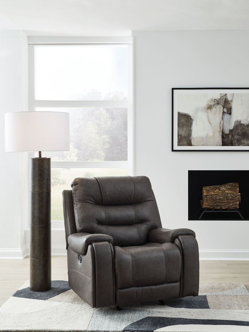 Femley - Rocker Recliner - Smoke - R&R Furniture Gallery (Fountain Valley, CA)